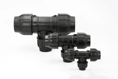 Produktbild von PE Rohr T-Stück Verschraubung 40x32x40mm Abzweig Reduzierung