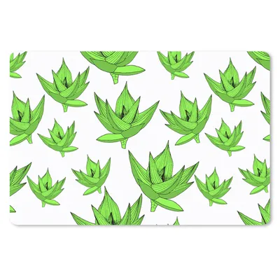 Produktbild von MuchoWow® Mauspad Mousepad Aloe Vera - Muster - Pflanzen 27x18 cm - Mousepads - Maus Mat - Pad - Mausunterlage - Büroartikel - Desk Matten