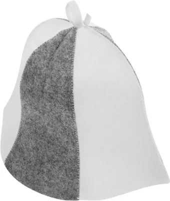 Immagine prodotto di Cappello per sauna - Protezione per la testa - Assorbe l'umidità - 25 x 18 cm - Grigio e bianco