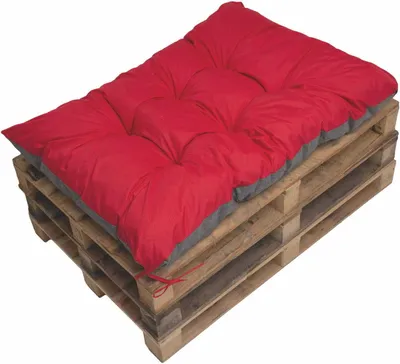 Produktbild von Palettenkissen 120×60 cm – Bequemes Sitzkissen für Palettensofa und Gartenlounge Palettenkissen Rot Gartenkissen, palettenkissen outdoor