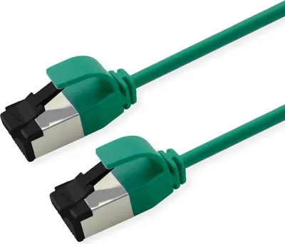 Produktbild von ROLINE U/FTP Patchkabel Cat.8 (Class I), slim, LSOH, Litzendraht, grün, 3 m