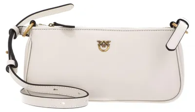 Produktbild von PINKO Umhängetasche Half Moon Horizontal Mini Vite White + White + Antique Gold weiß