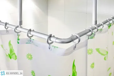 Zdjęcie produktu dla 2-częściowy kątownik aluminiowy Bezbarierowa poręcz prysznicowa 120x120 cm bardzo długa, srebrny mat