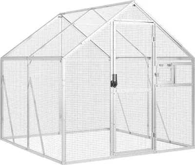 Obrázek produktu pro vidaXL Aviary Silver 1,79x2x1,85 m Hliník