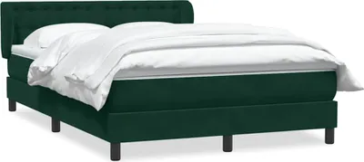 Produktbild von vidaXL Boxspringbett mit Matratze Dunkelgrün 160x220 cm Samt