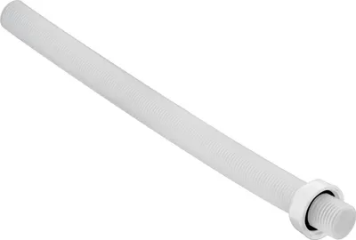 Produktbild von TG-Kunststoffe Wellrohr NW 25 mit 400 mm Länge und 1 Zoll Verschraubung inkl. Dichtung / Überlaufverbindung