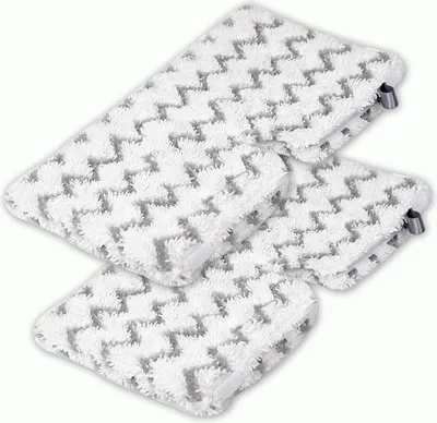 Produktbild von 2er-Set Mikrofaser-Dampfmopp-Ersatzpads Mopp-Zubehör Rechteckige waschbare Ersatzpads für die Bodenreinigung Grau