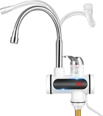 Produktbild von Sofort-Wasserhahn, LED-Display, Duale Heizfunktion, WEISS