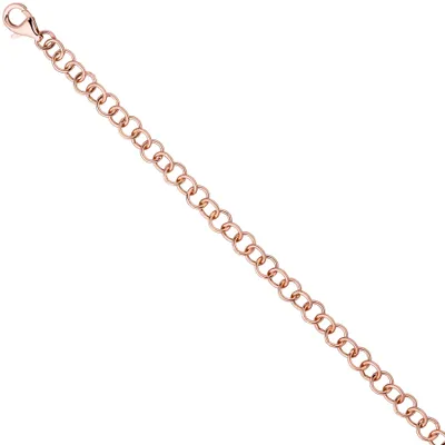 Produktbild von JOBO Rundankerarmband 925 Silber rotgold vergoldet 19 cm Armband Ankerarmband