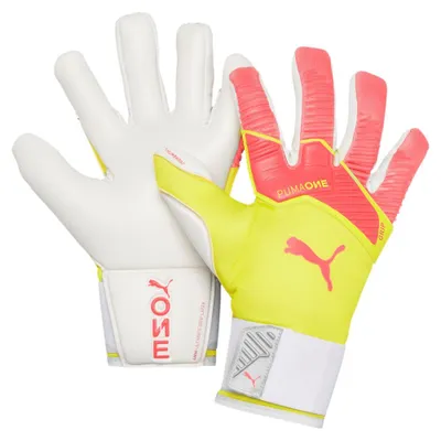 Produktbild von Puma ONE Grip 1 Hybrid Pro Torwarthandschuhe Herren orange fizzy gelb weiß Gr 11