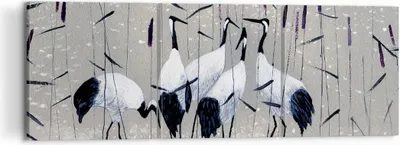 Produktbild von Bild auf Leinwand - Leinwandbild - Vogel Natur Wasser - 120x40cm - Wand Bild - Wanddeko - Leinwanddruck - Bilder - Kunstdruck - Wanddekoration - Leinwand bilder - Wandkunst - CA120x40-3687
