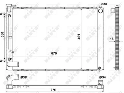 Obrázok produktu pre Chladič, chladenie motora NRF 53681