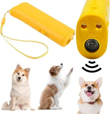 Immagine prodotto di Spaventapasseri a ultrasuoni portatile per cani e dispositivo di addestramento con torcia a LED