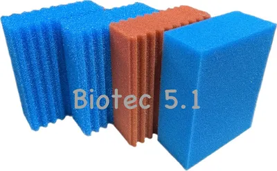 Produktbild von Ersatzschwamm Set passend für Oase Biotec 5.1 Teichfilter 1 x rot 2 x blau 1 x blau sehr fein