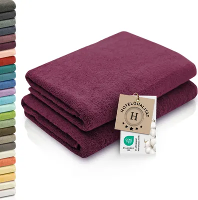Produktbild von Duschtücher 2er Set, 70x140 cm, violett, Baumwolle
