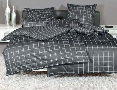 Produktbild von Janine Mako-Satin Kissenhülle Kiss. 40x80 1 teilig modernclassic 39025-48-602 anthrazit