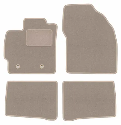 Zdjęcie produktu dla Dywaniki samochodowe welurowe LUX do: Toyota Prius III  (2009-2011, hatchback) beżowe, z mocowaniami