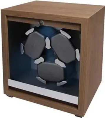 Productafbeelding van Olvy horlogewinder voor 3 horloges, met LED-verlichting, horlogewindervak van hout, extreem stille Mabuchi motor, flexibel horlogekussen, horlogewinder