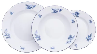 Produktbild von Tellerset, Thun, Rose, blaue Rose, 18 Stück