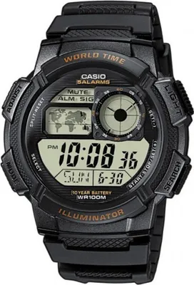 Produktbild von Casio Collection digital Herrenuhr schwarz AE-1000W-1AVEF