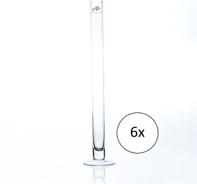 Produktbild von 6er Set Reagenzglasvasen SOLIFLEUR mit Fuss H. 40cm D. 3cm rund klar Sandra Rich