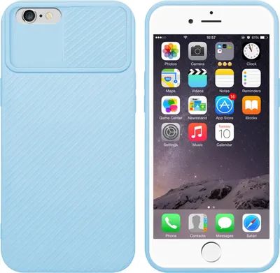 Produktbild von Cadorabo Hülle für Apple iPhone 6 PLUS / 6S PLUS Schutz Hülle in Blau Handyhülle TPU Etui Case Cover Kameraschutz
