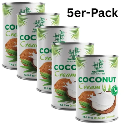 Produktbild von 5er-Pack BAMBOO TREE Kokoscreme 20-22% Fett 400ml