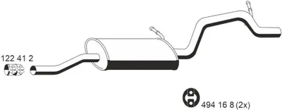 Produktbild von ERNST 055185 Endschalldämpfer für OPEL AGILA (A) (H00) Auspuff