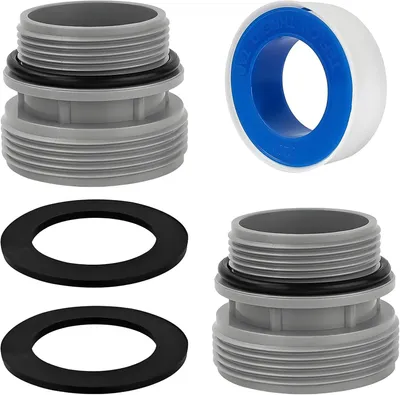 Zdjęcie produktu dla Adapter Węża Basenowego 40mm Gwint 1,5 Cala Uszczelka Zestaw 2szt