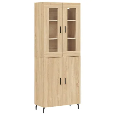 Image de Buffet haut Chêne sonoma 69,5x34x180 cm Bois d'ingénierie