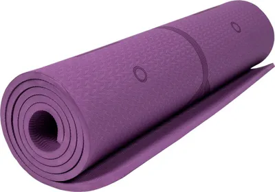Produktbild von ACRA YOGA MAT lila, mit Positionslinien