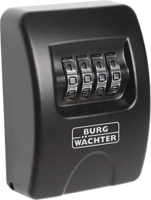 Produktbild von Famanu Schlüsselbox mit Zahlencode - schwarz - sichere Aufbewahrung - Schlüsselkästchen
