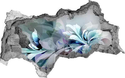 Produktbild von Selbstklebender Loch-3D-Aufkleber 95x73 cm abstrakte Blumen