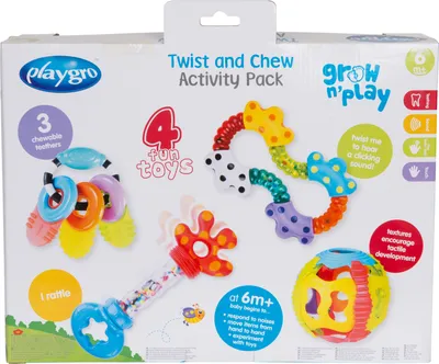 Produktbild von Playgro Activity Rassel- und Beißring-Geschenkset (4tlg.), 40197