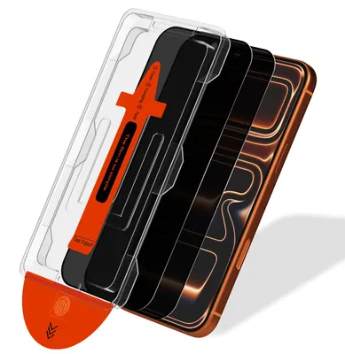Produktbild von 2-Pack iPhone 17 Pro Displayschutzfolie Privacy - Gehärtetes Glas | [Automatische Installation] - Blasenfrei