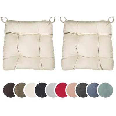 Immagine prodotto di sleepling - Set di 2 cuscini per sedia, cuscino per seduta, per interni ed esterni, 40 x 38 cm, beige