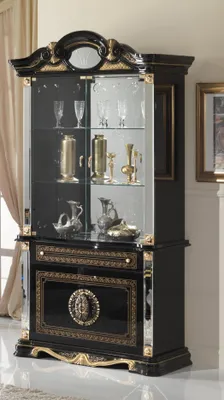 Produktbild von Klassischer Schrank Klassische Vitrine Vitrinenschrank Vitrinen Schränke Holz