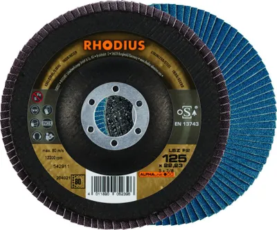 Produktbild von Rhodius 209317 LSZ F2 BOX Flap disc Diameter 125 mm Bore diameter 22.23 mm 5 pc(s)