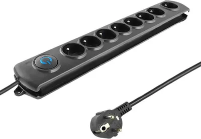 Obrázek produktu pro Qoltec 50113, 8 AC zásuvky / AC zásuvek, Typ E, 230 V, 50 Hz, 16 A, 3680 W