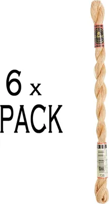 Obrázok produktu pre 6x priadza DMC na olemovanie, hrúbka 8, dĺžka 25 m, farba 115ar/8-738