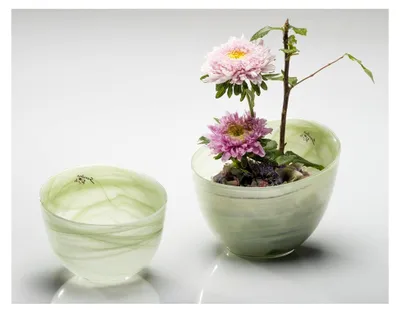 Produktbild von Runde Glasschale aus grünem Alabaster 13 cm