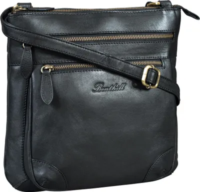 Produktbild von Benthill Umhängetasche Damen Leder | Schultertasche aus hochwertigem Rindsleder | Frauen Handtasche Echt-Leder | Vintage Bag Beutel Ledertasche