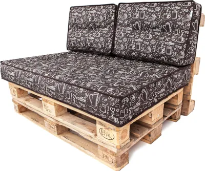 Produktbild von PillowPrim Palettenkissen Set abnehmbar Bezug wasserdicht Palettenauflagen Gartenkissen Set (Sitzkissen 120x80 Rückenlehne 2x60x40) Coffee Braun