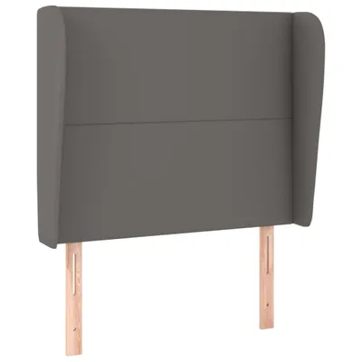 Produktbild von vidaXL Kopfteil mit Ohren Grau 93x23x118/128 cm Kunstleder