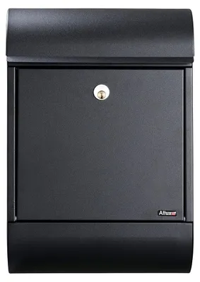 Produktbild von ALLUX 8900 Design Briefkasten - Schwarz mit Ruko Schloss