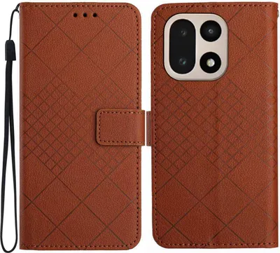 Produktbild von OnePlus 15 Hülle - Coverup Rhombus Klapphülle - Braun
