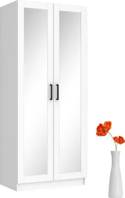 Produktbild von Garderobe, 2 Spiegeltüren, Weiß, Modern, Funktional
