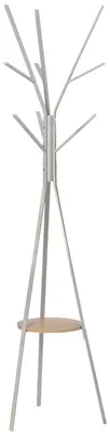 Produktbild von Garderobenständer Standgarderobe, Kleiderständer, Flurgarderobe In Weiß, Metall, 45X45X180Cm