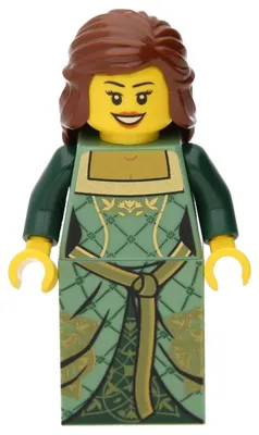 Productafbeelding van LEGO Minifiguur, Groene Prinses – Kasteel (cas503) – nieuw