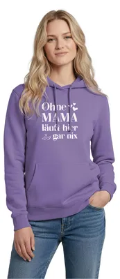 Produktbild von Spreadshirt Ohne Mama Läuft Hier Gar Nichts Damen Hoodie, L, Lavendel